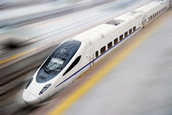 A high speed train.